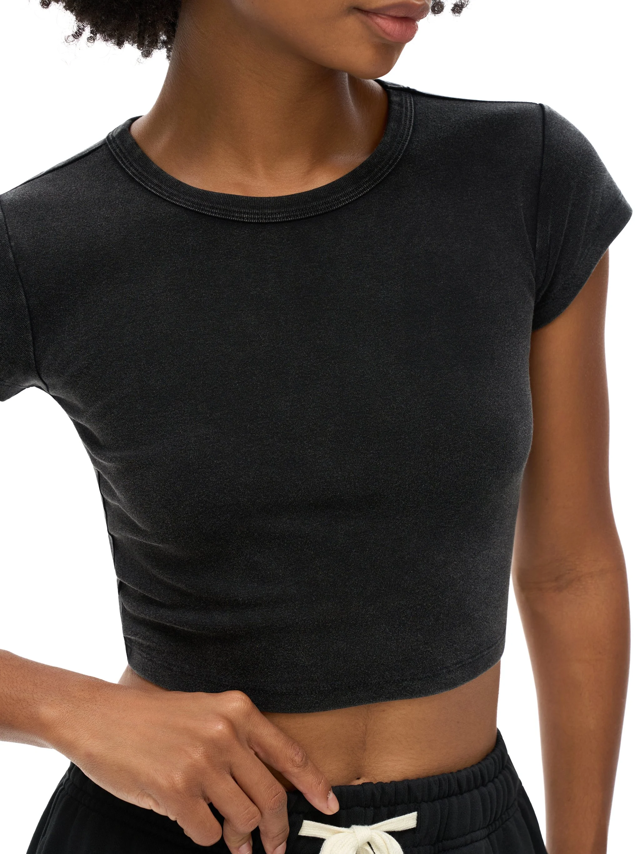 Women’s Bodycon Crop Tee (Vintage Washed)