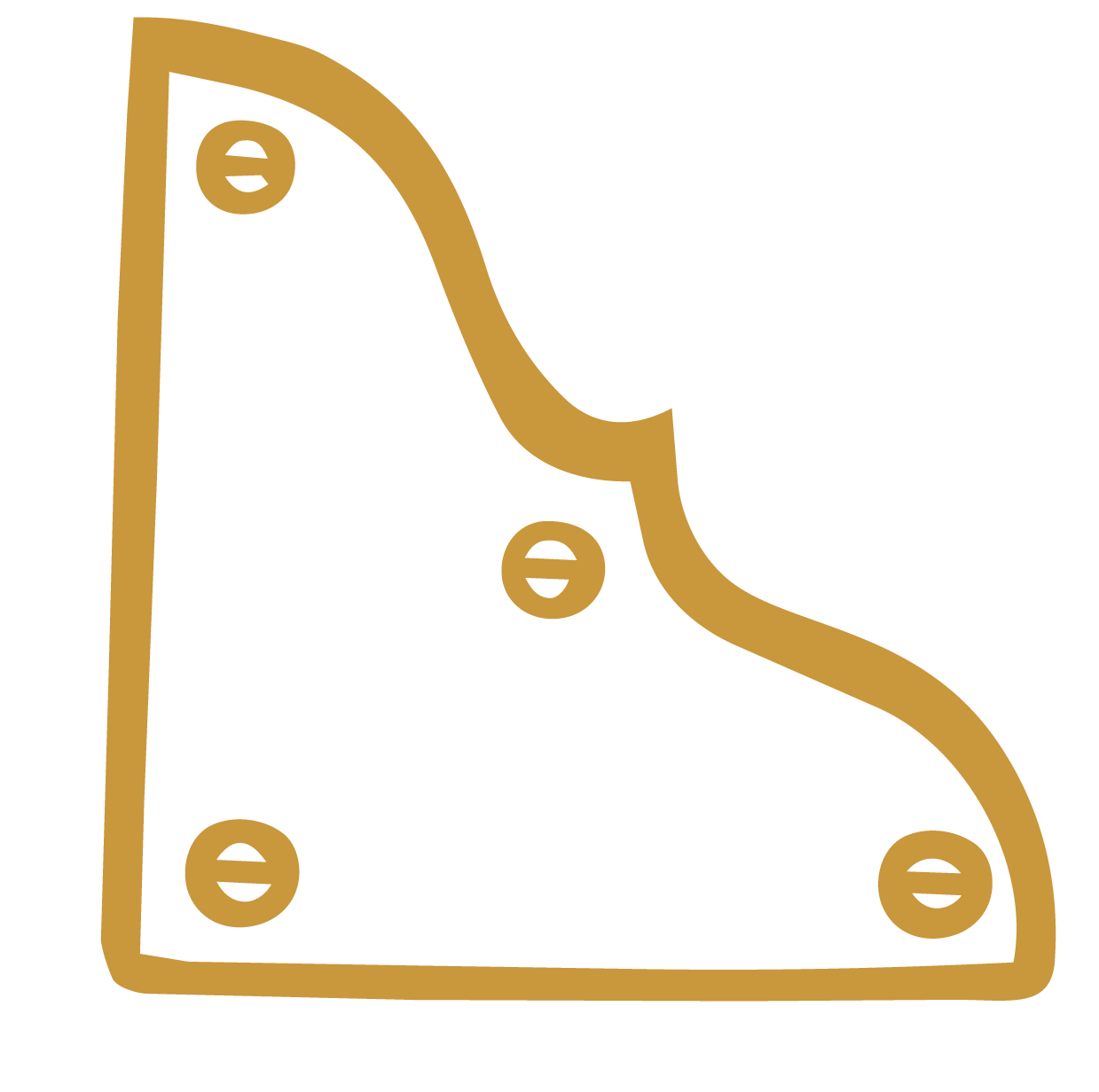 Gold corner detail