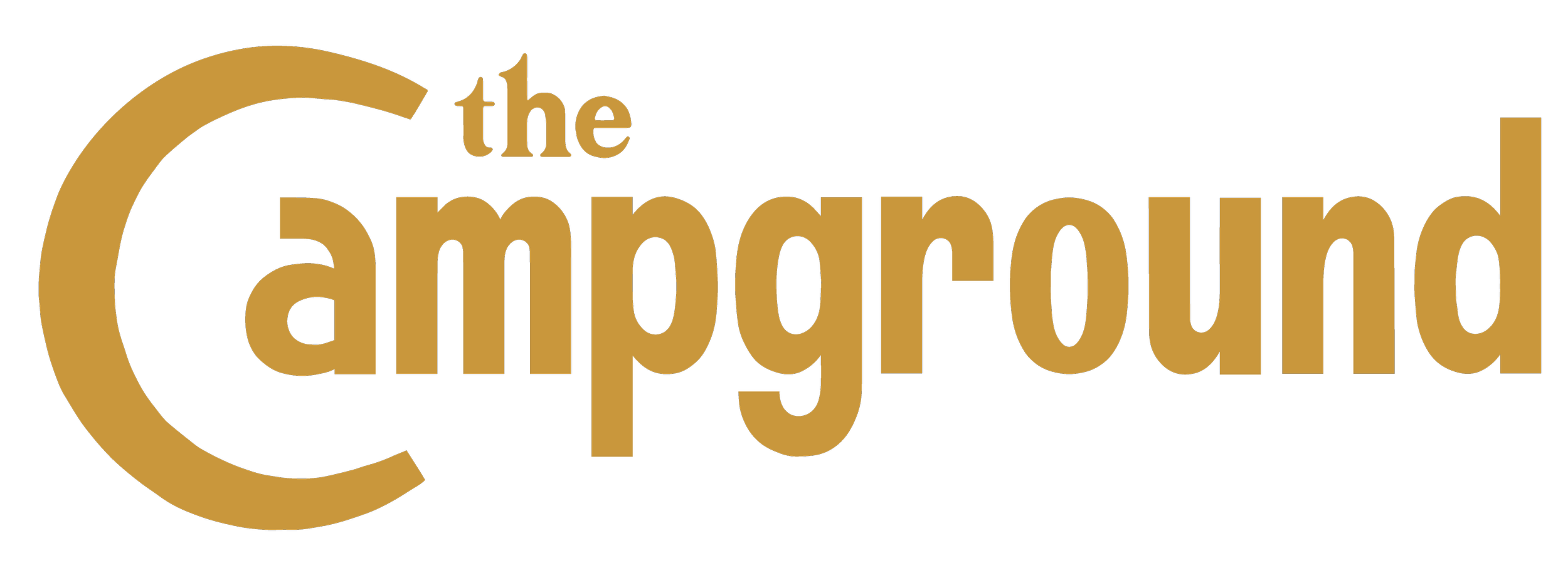 The Campground logo in gold lettering on a black background.