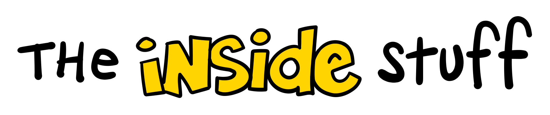 Black background with the word 'Inside' in large, yellow, playful font.