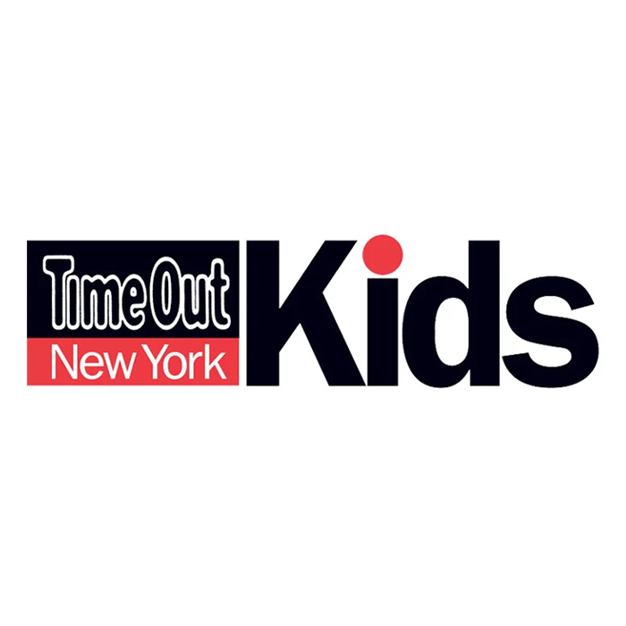 Logo of Time Out New York Kids with black, white, and red text on a white background.