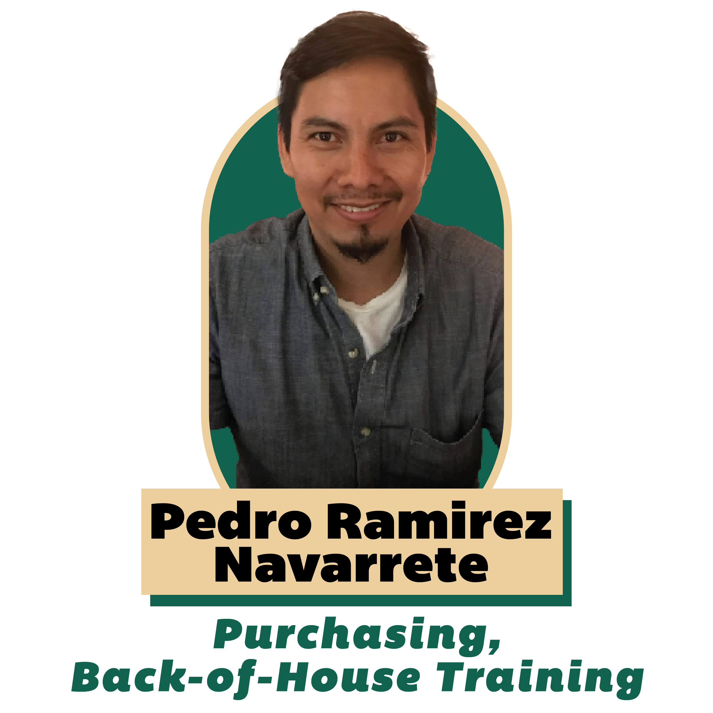 Pedro Ramirez Navarrete, Purchasing and Back-of-House Training