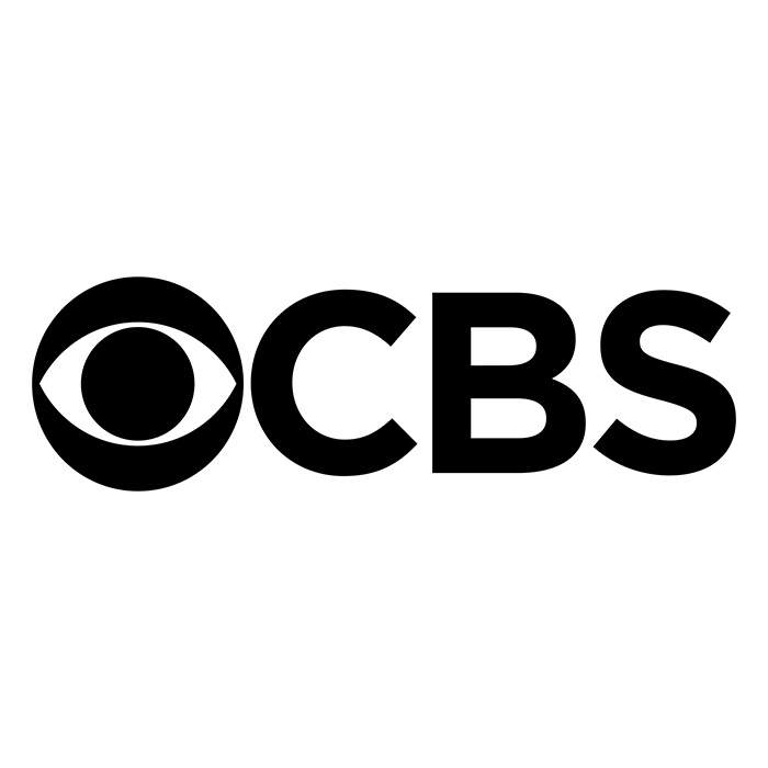 CBS logo in black and white with a circular eye symbol on the left.