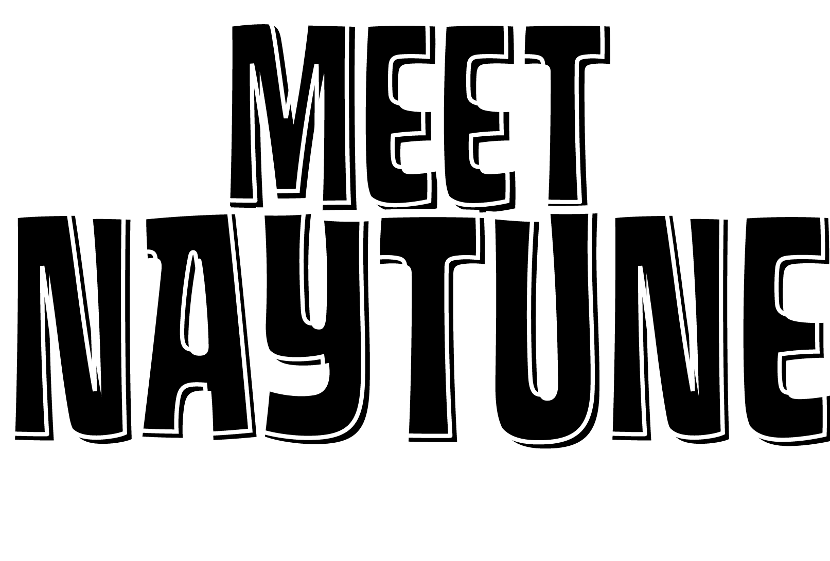 Text graphic with the words "Meet Nastassie" in outlined letters, and below it in bold, "Miss Harlem Shake 2026".