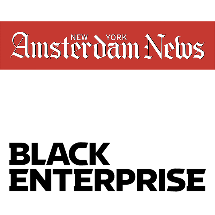 The front page of the Amsterdam News with the headline 'Black Enterprise' in bold black letters.
