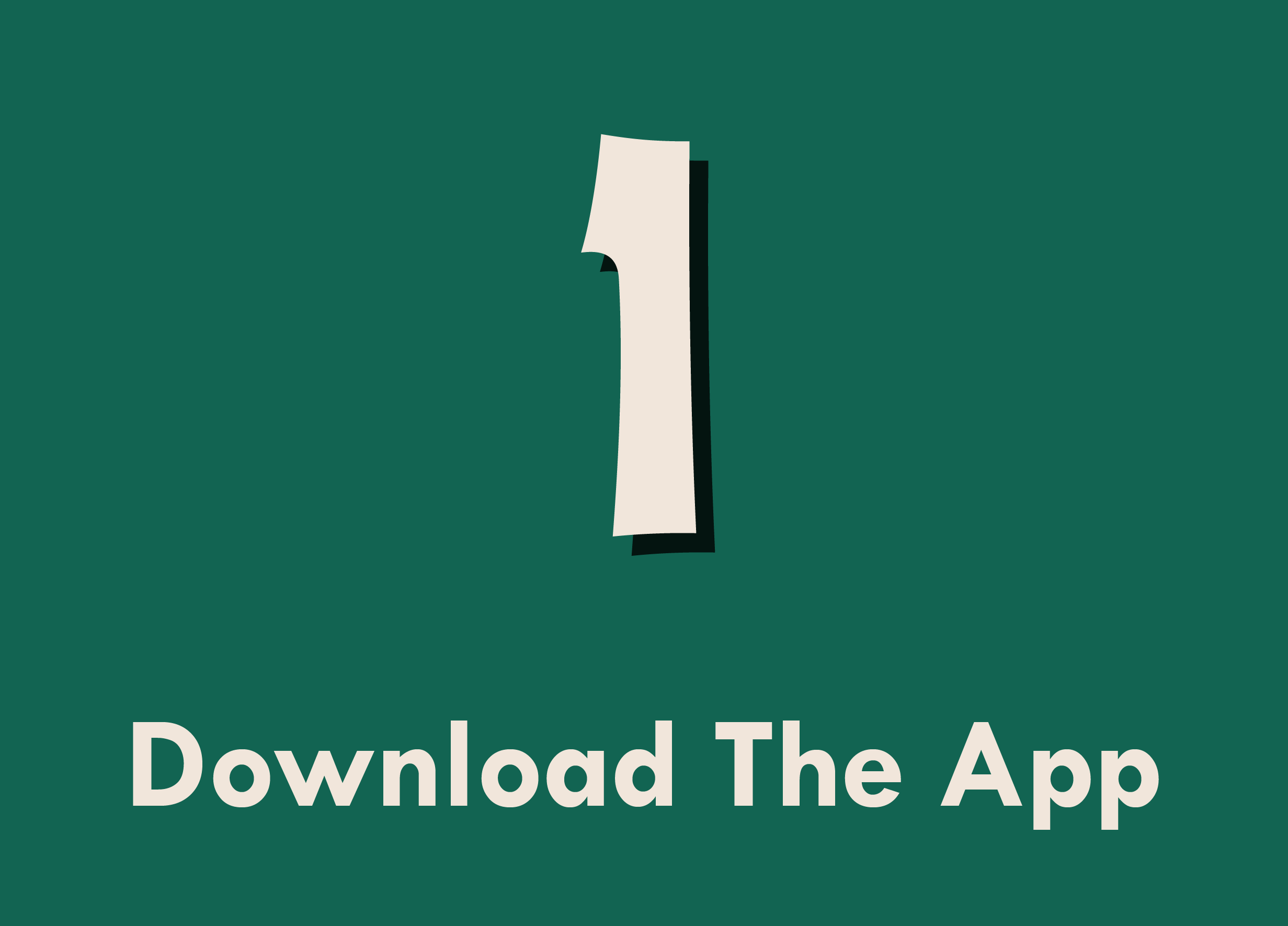 Green promotional graphic with a large number 1 in the center, part of a request to download an app, with the phrase "Download The" visible at the bottom.