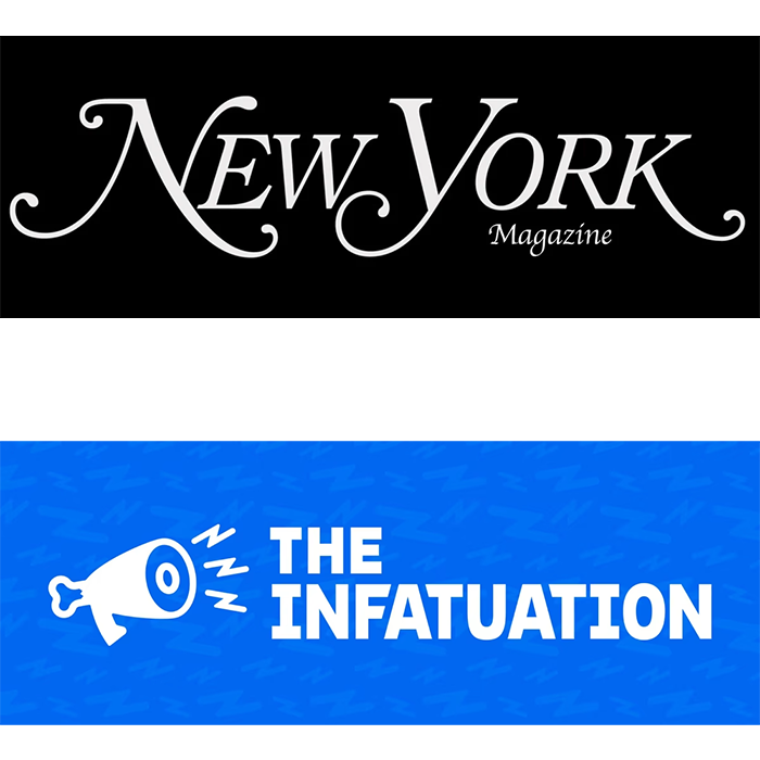 Cover of New York Magazine with the title 'The Infatuation' featuring a cartoon veal leg with sound lines.