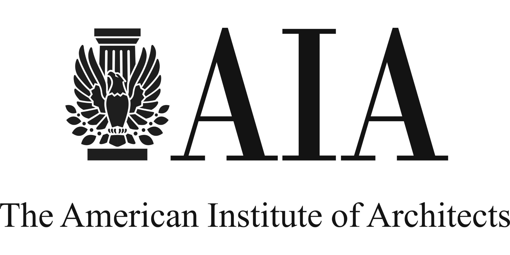 Logo of the American Institute of Architects with a stylized eagle crest and the full name beneath.