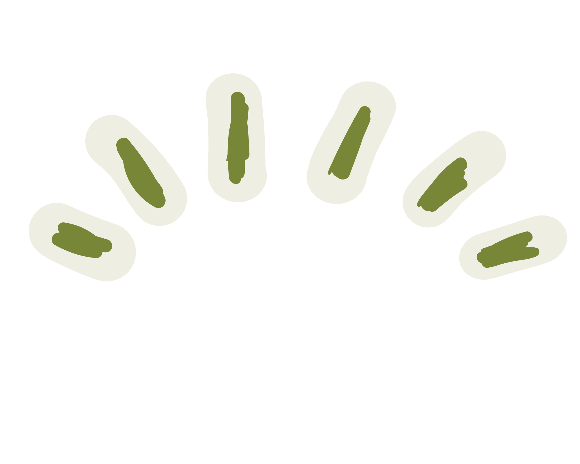 Illustration of green bacteria or microorganisms with a black background