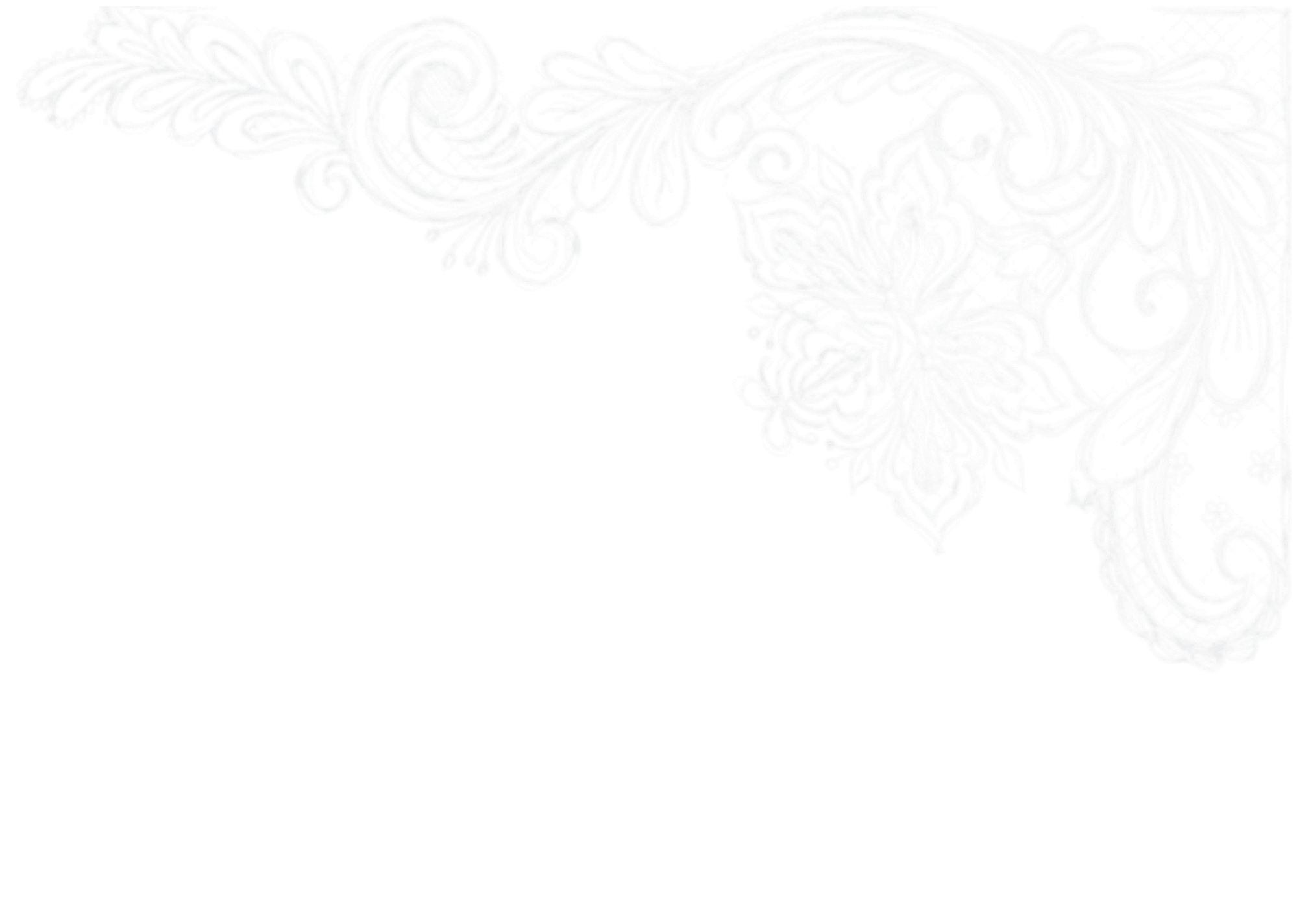 A decorative white lace doily with intricate floral and swirling patterns, set against a black background.