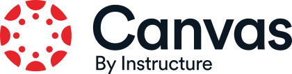 Canvas by Instructure logo featuring red circular design and black text.