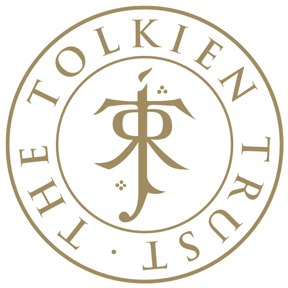 A circular logo with the text 'THE TOLKIE N TRUS'. The center features a stylized monogram with interwoven letters and symbols.