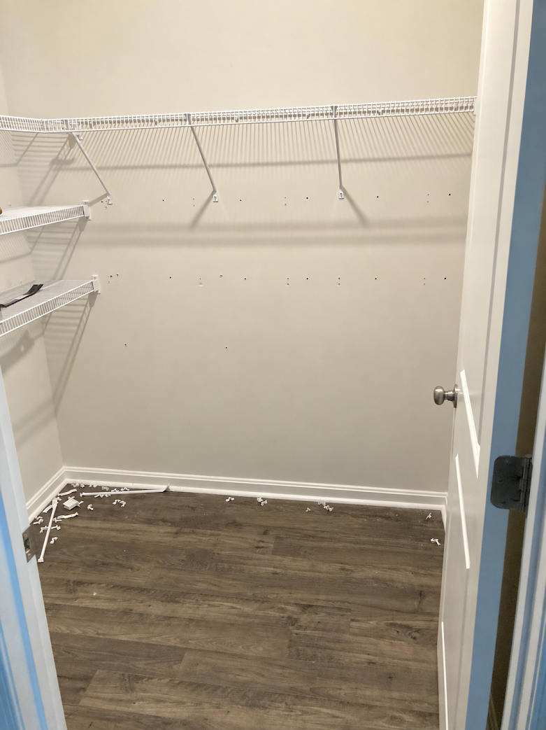 Builder grade pantry project - before.