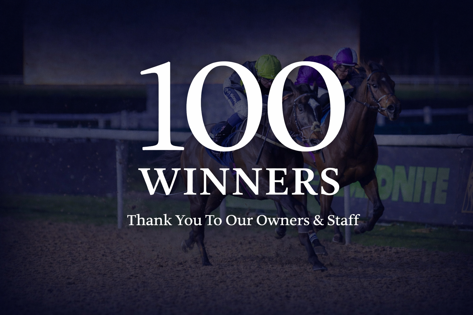Jack Jones Reaches Landmark 100 Winners
