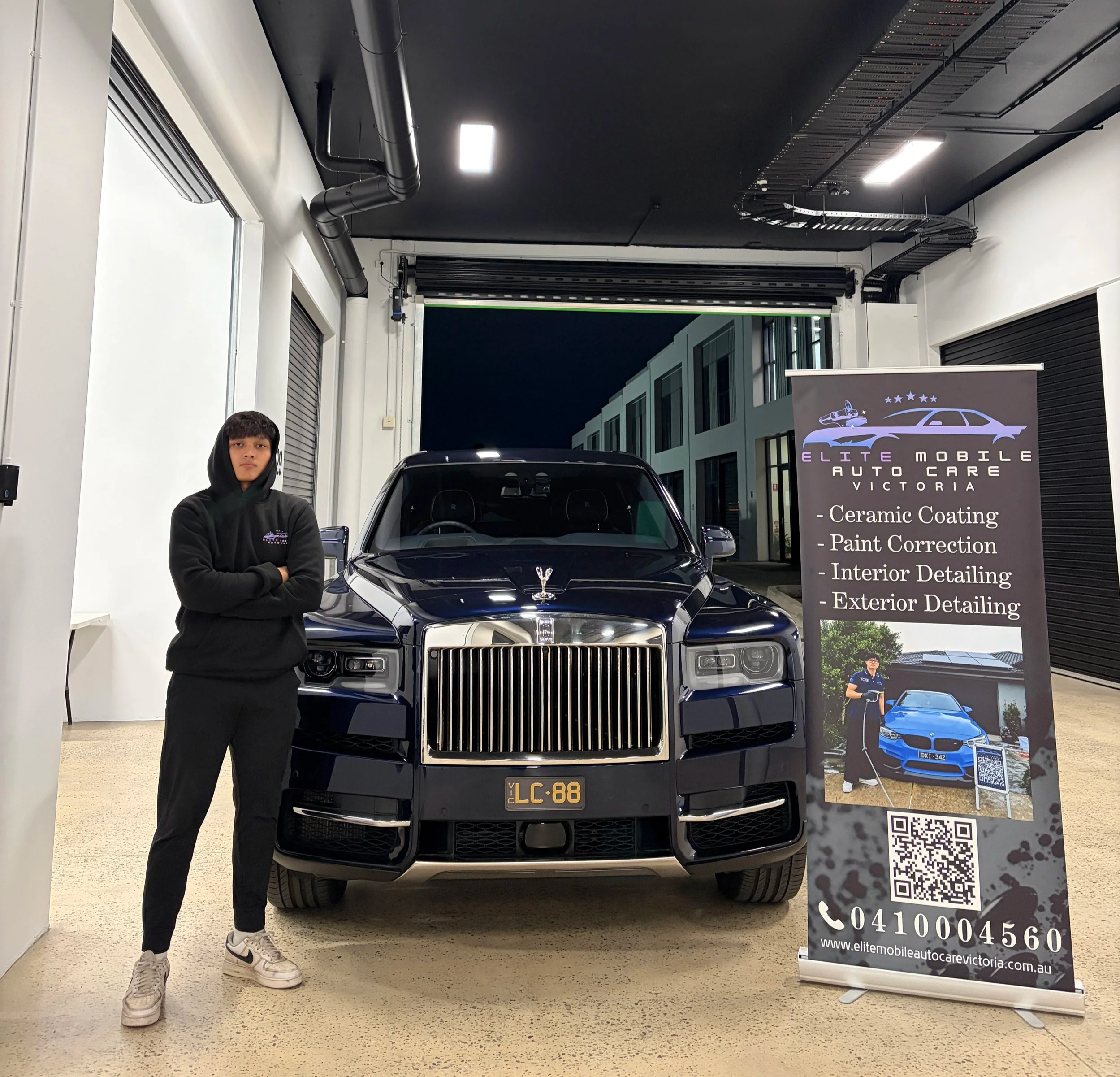 Tobi, owner of Elite Mobile Auto Care Victoria