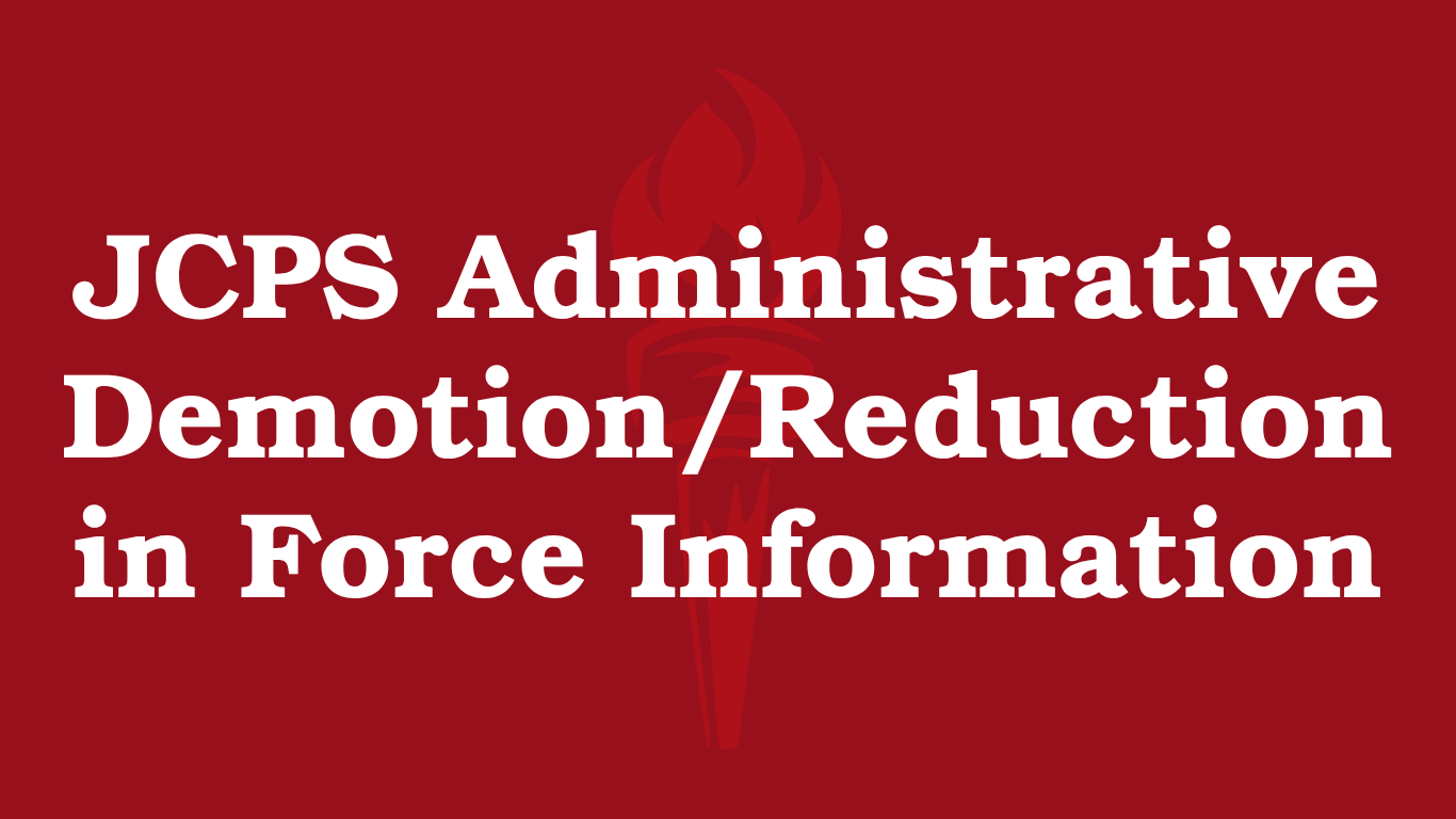 JCPS Admin. Demotion/Reduction in Force Document