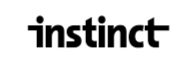 The word 'instinct' in black lowercase letters on a white background