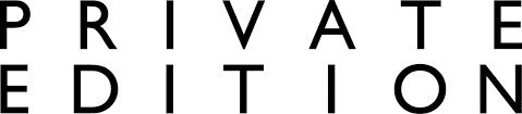Close-up of the words 'Private Edition' in black capital letters on a white background.