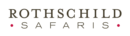The Rothschild Safaris logo with black text and red dots