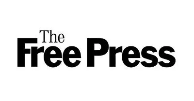 Logo of The Free Press with black text on a white background.