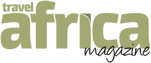 Travel Africa Magazine logo with large green text and a smaller script.