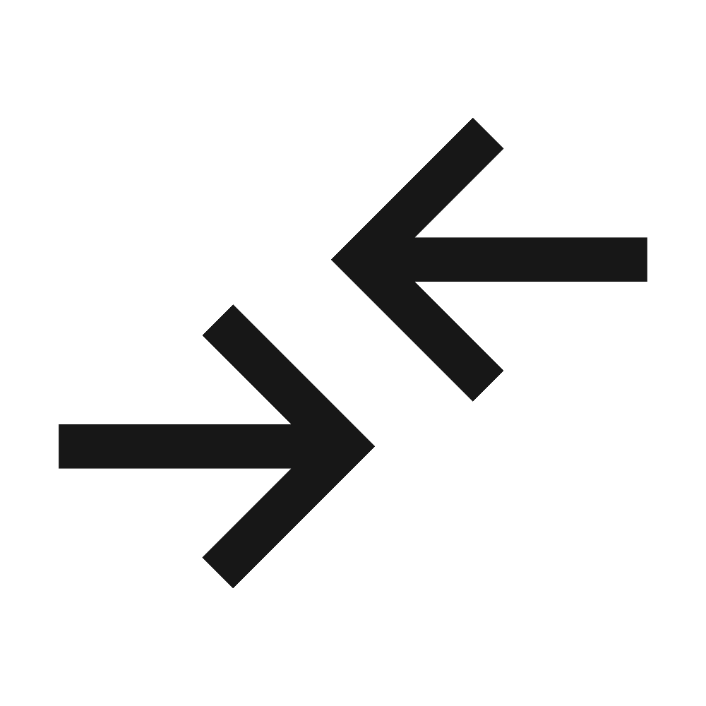 Black arrow pointing left and right