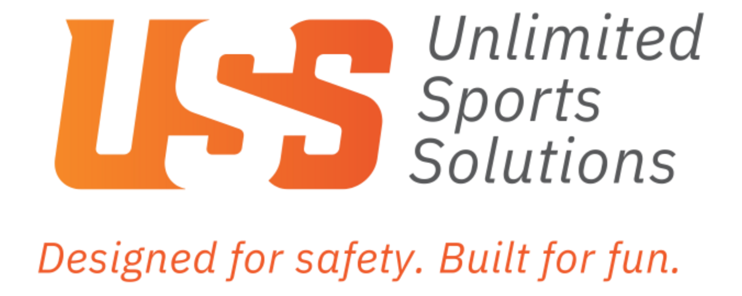 Logo of US Unlimited Sports Solutions with the tagline "Designed for safety. Built for fun."