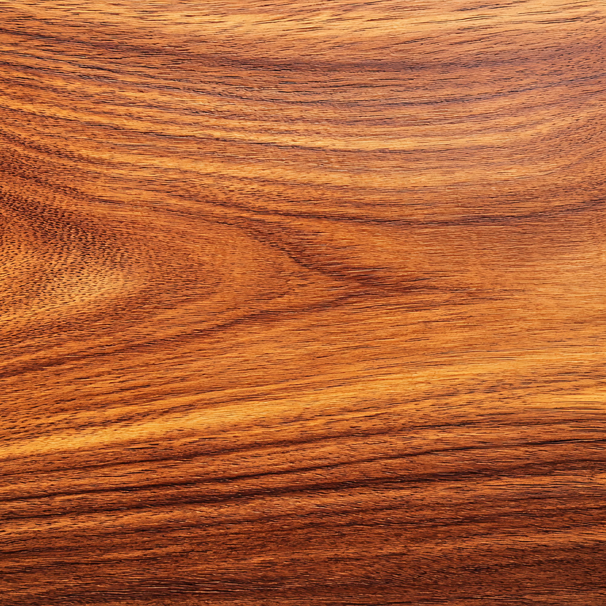Close-up image of a wooden surface with a rich, warm brown color and visible wood grain patterns.