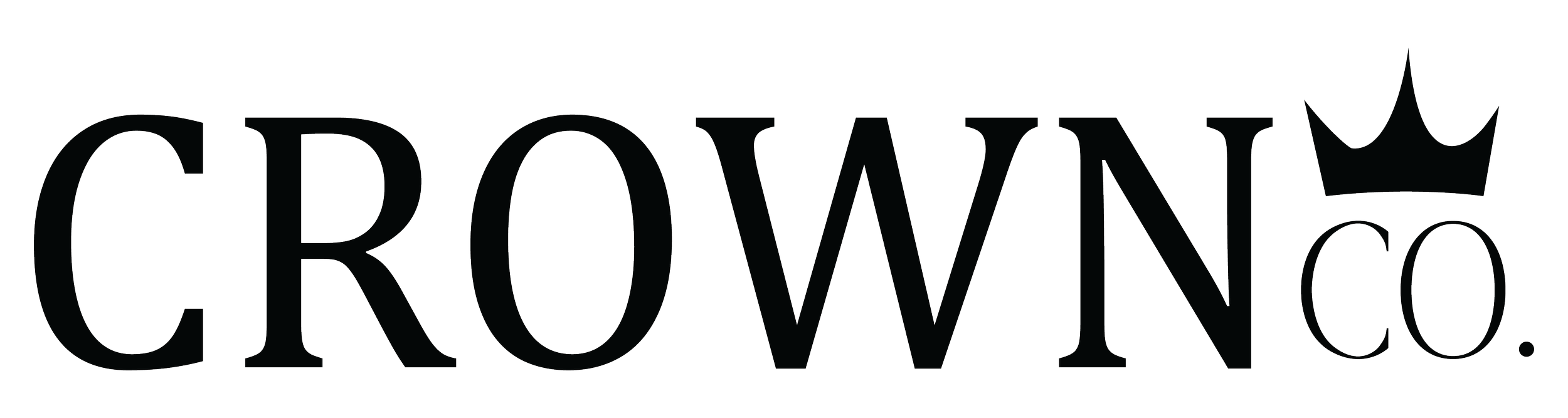 Black logo with the word 'Crownco' in large letters and a crown symbol over the letter 'O'.
