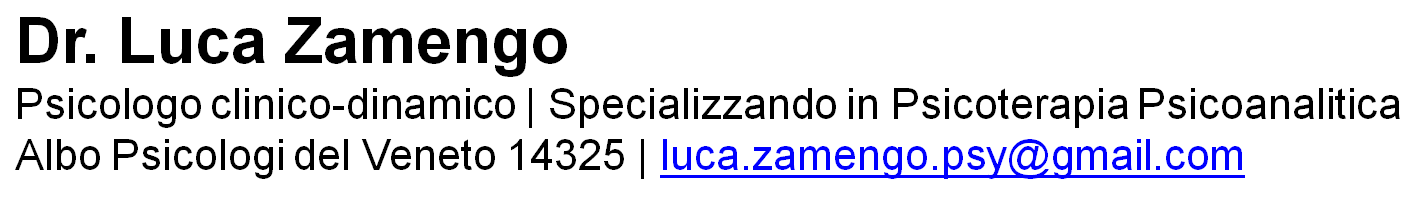 Dr. Luca Zamengo &mdash; Psicologo Psicoterapeuta