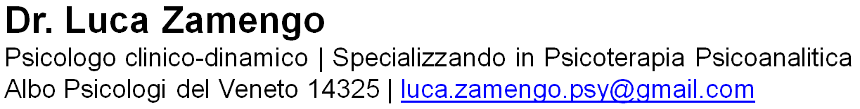 Dr. Luca Zamengo &mdash; Psicologo Psicoterapeuta Venezia