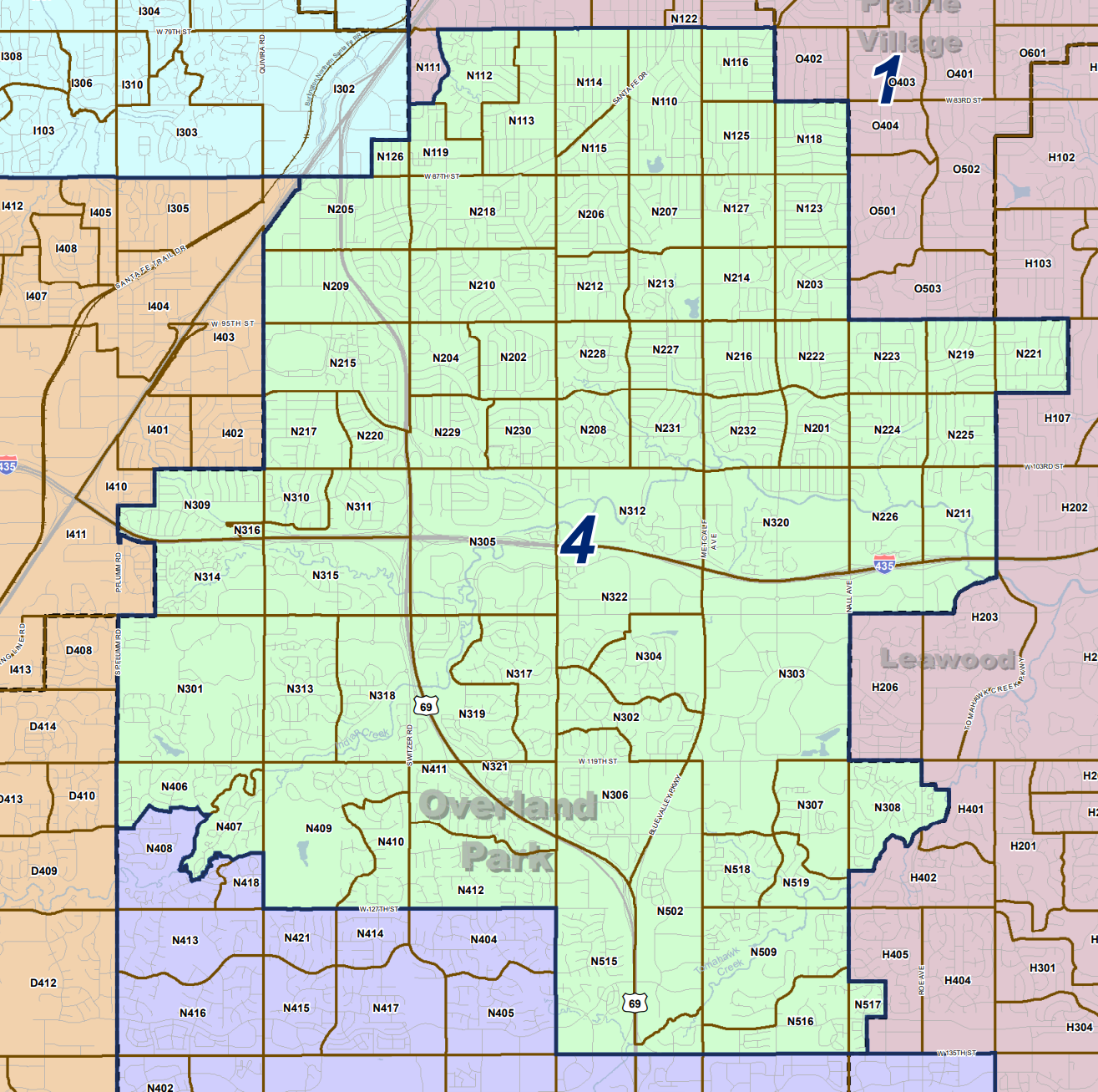 map of district 4