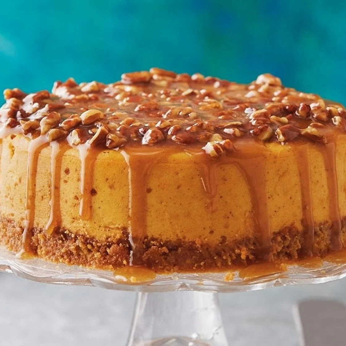 Pumpkin Pecan Praline Cheesecake