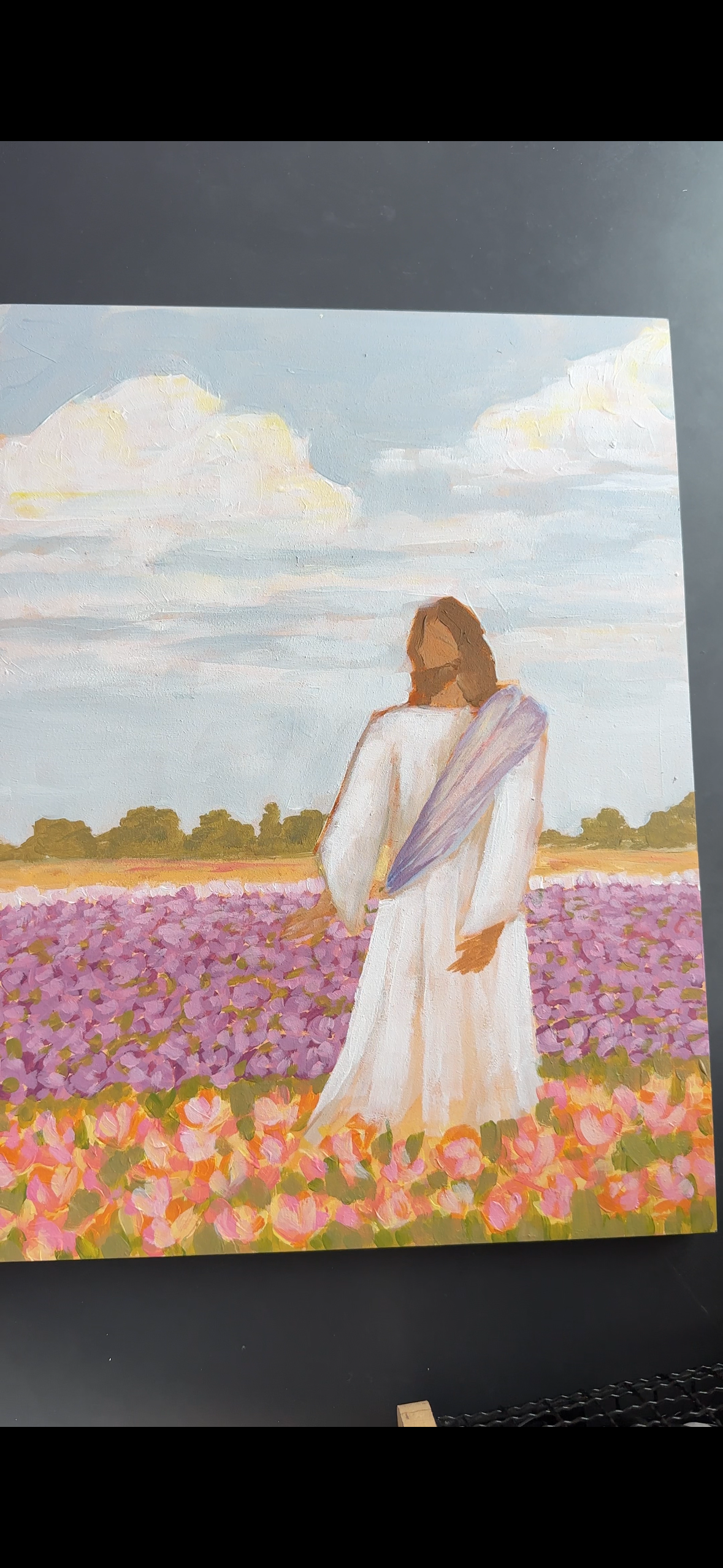 Original - "Christ Among the Tulips"-