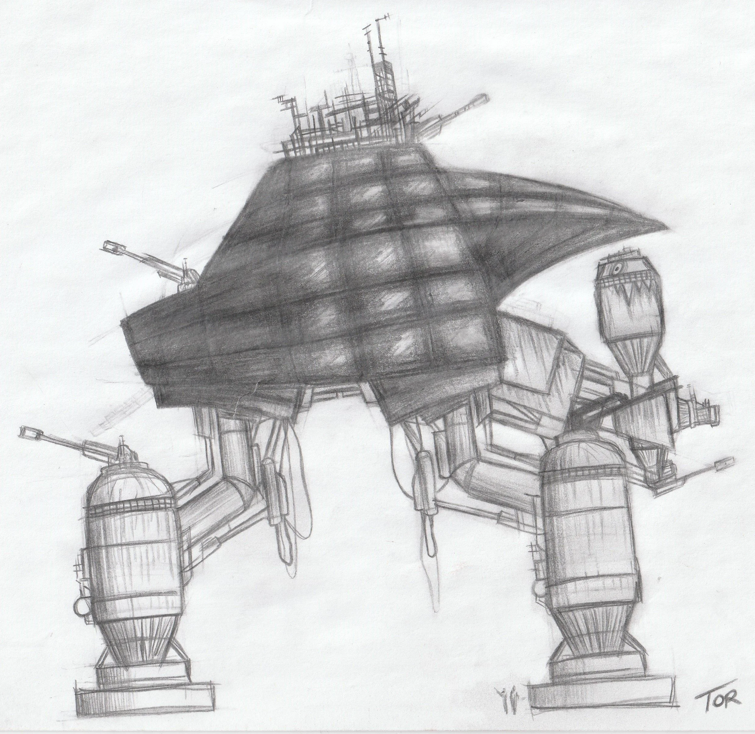 Giant Turtle Robot Base- Concept Art