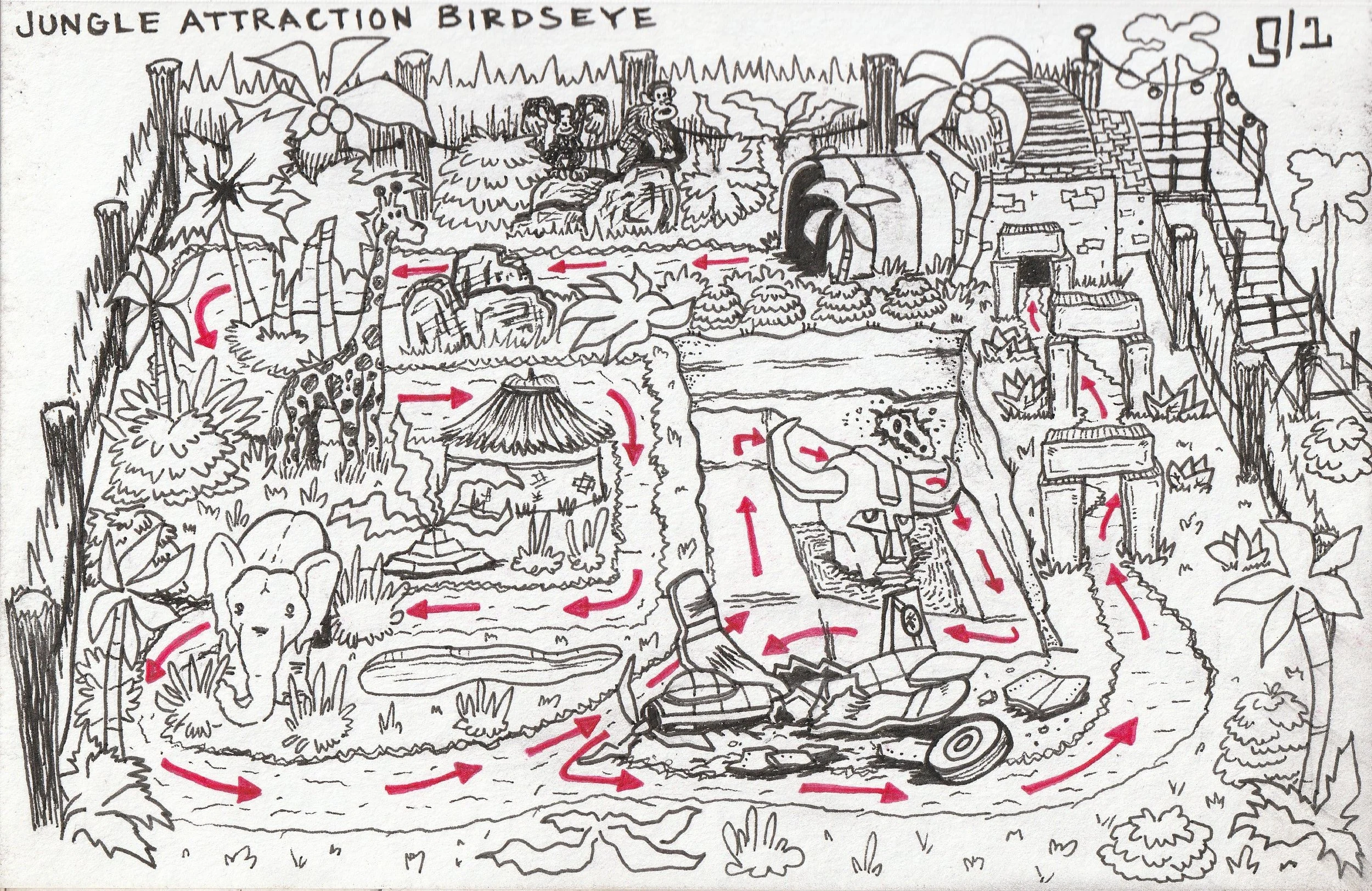 Jungle Adventure Attraction- Concept Art