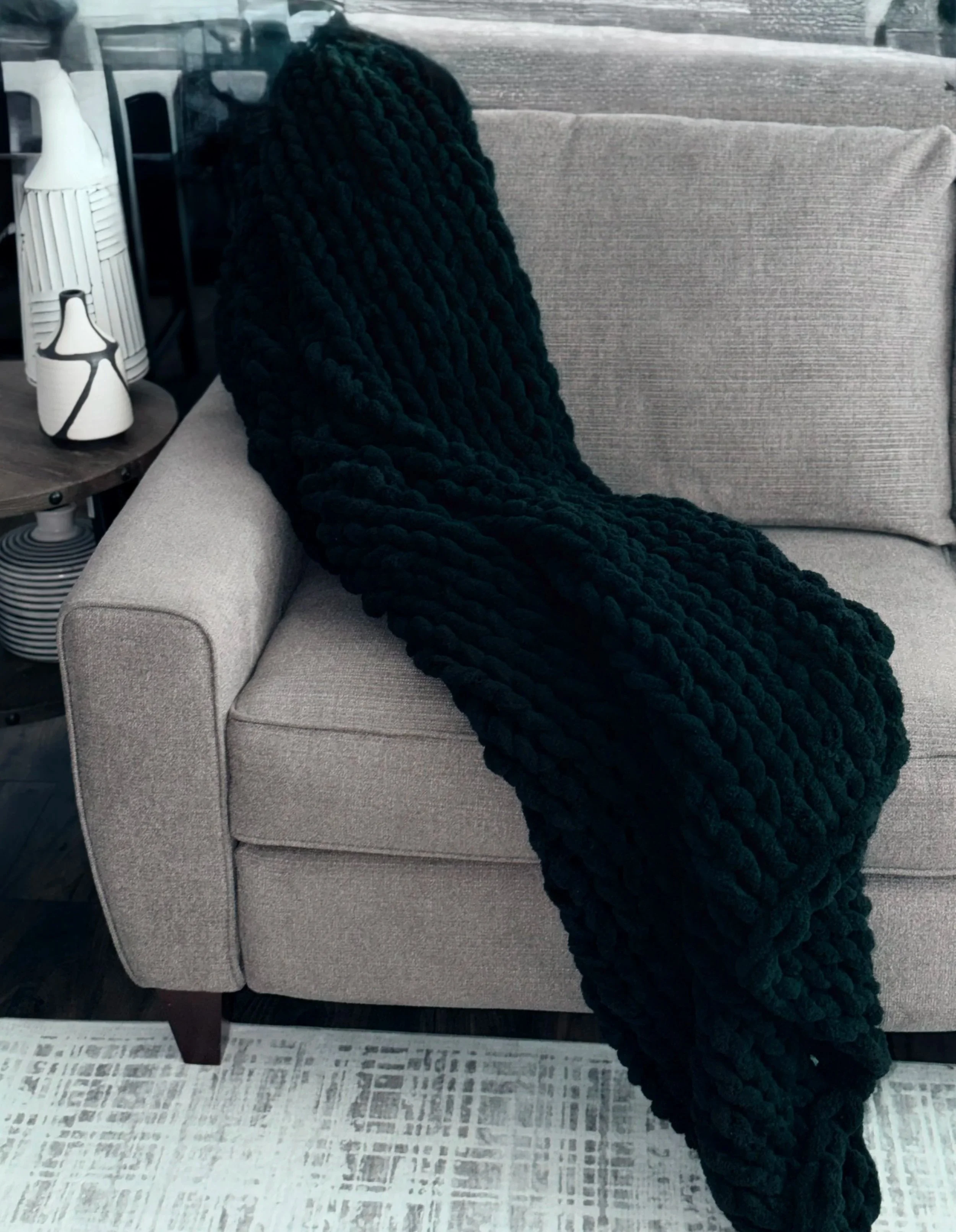 Black Chunky Knit
