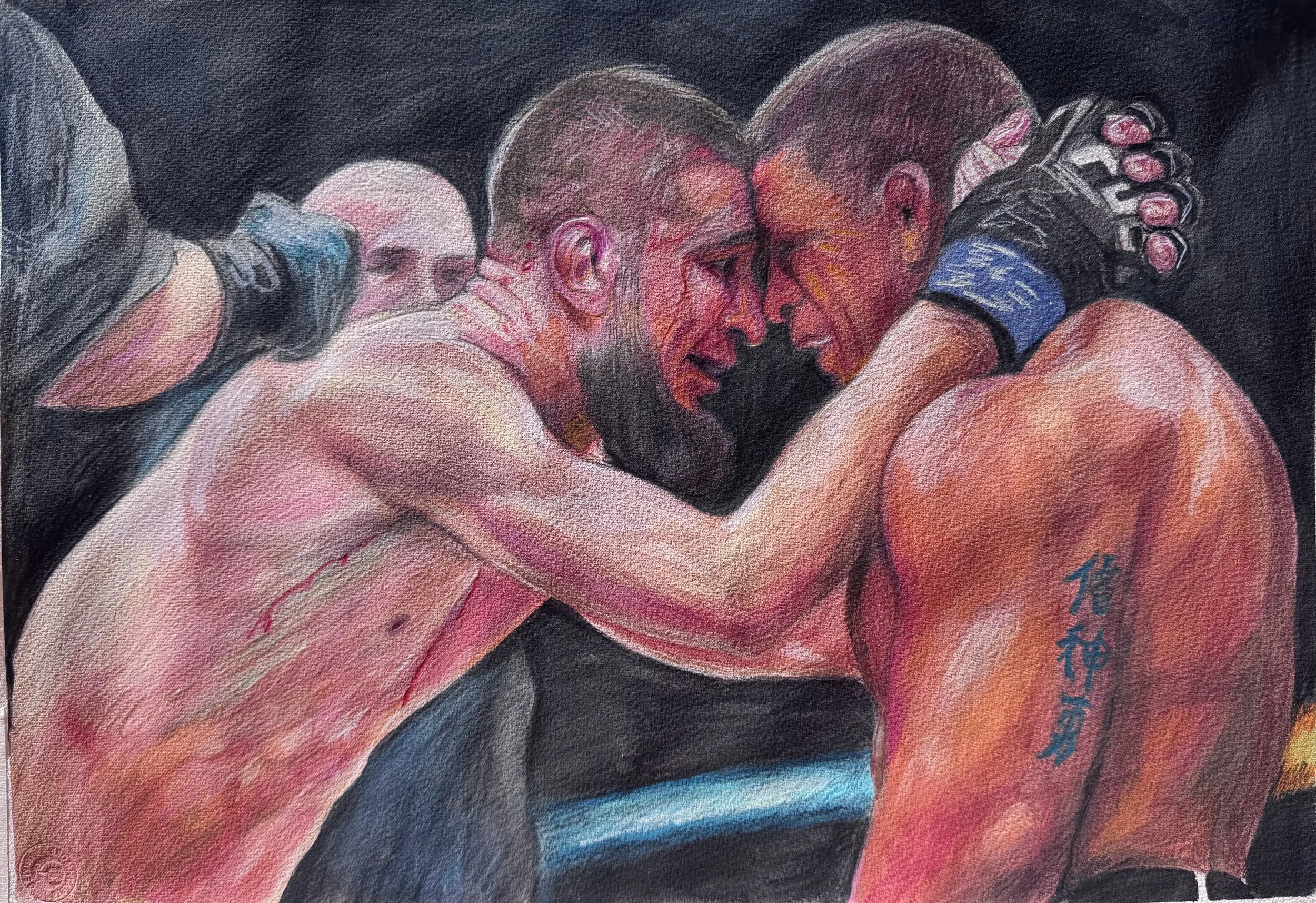 Was that illegal? I guess we don't care at this point, 20"x14", watercolor and colored pencil on paper, 2026, available
