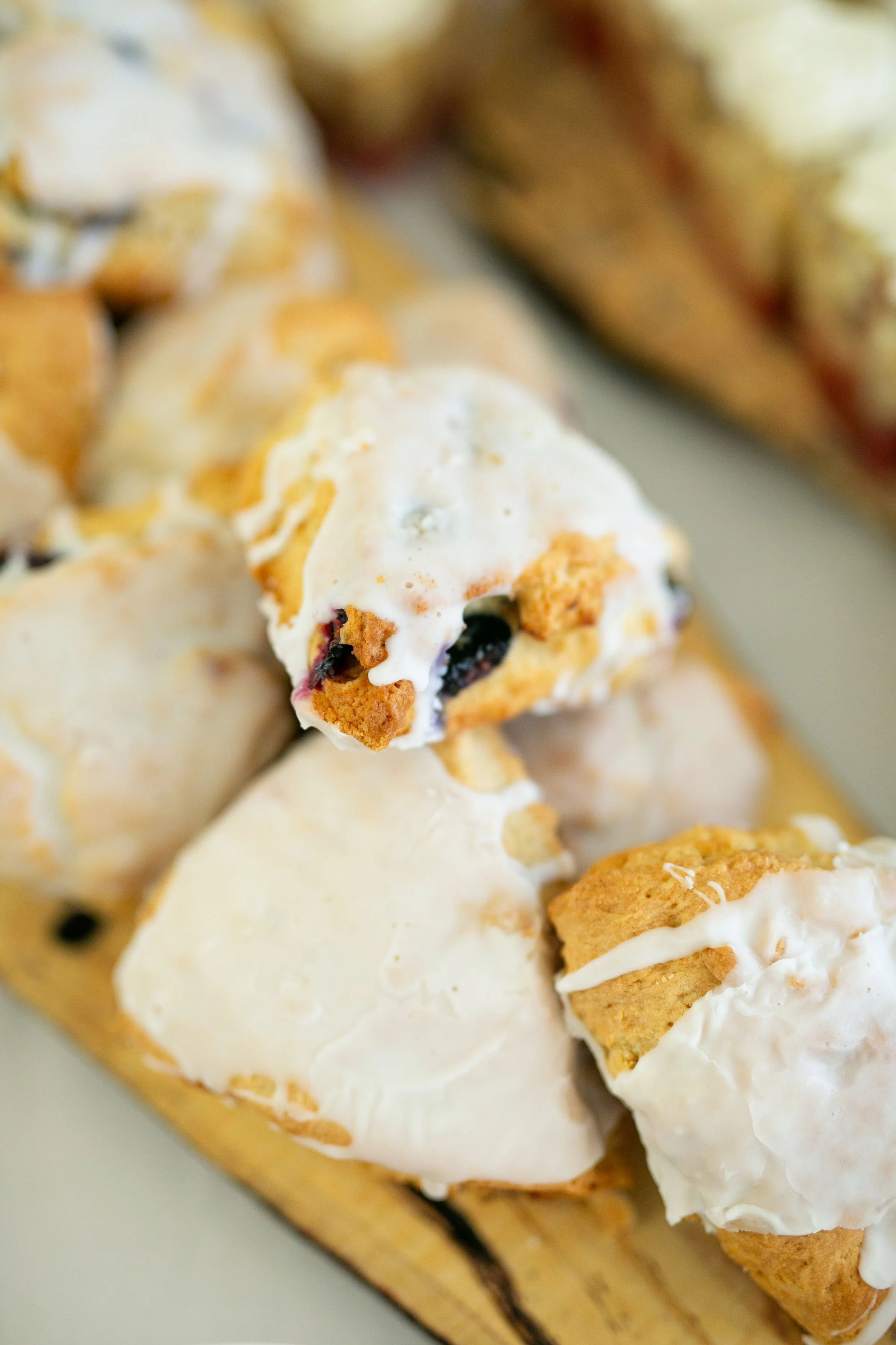 Scones and assorted pastries.