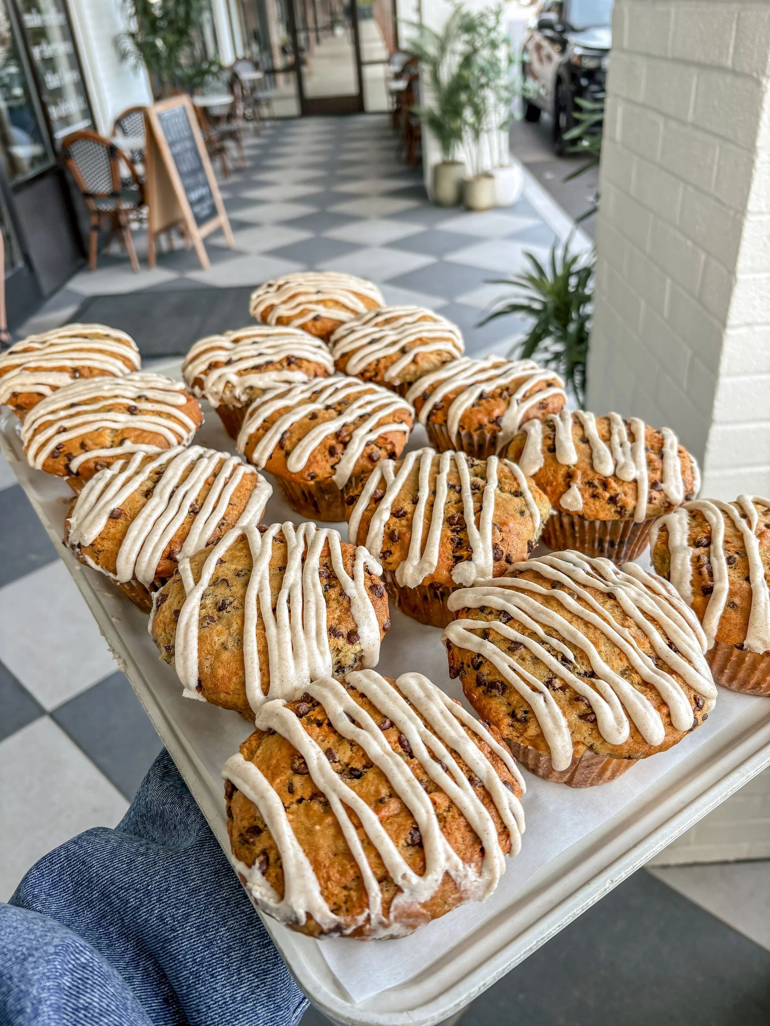 Catered cinnamon coffee cake muffins.