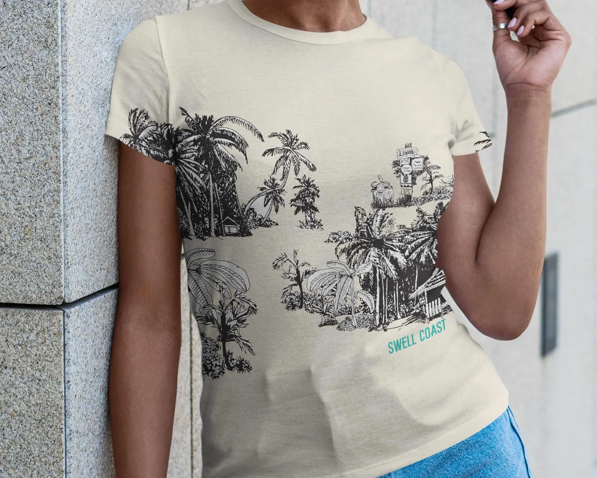 Custom coffee shop tshirt design