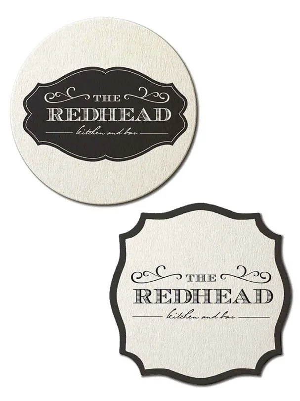 Custom branded cocktail coasters
