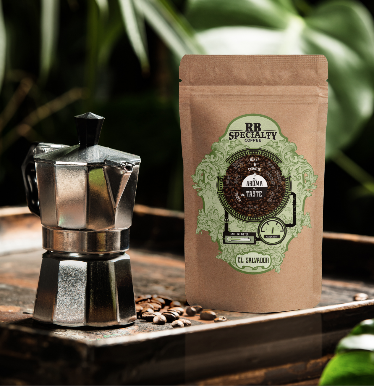 Custom label for a coffee roaster