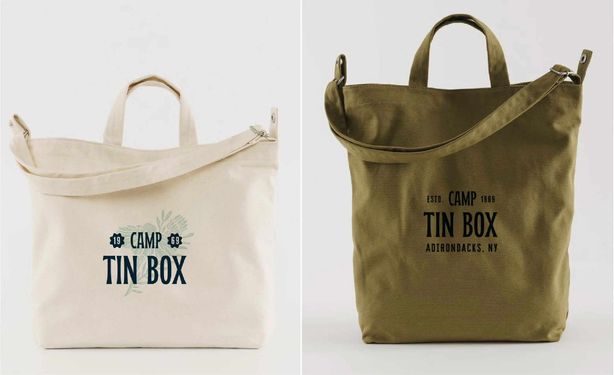 Custom designed canvas totes