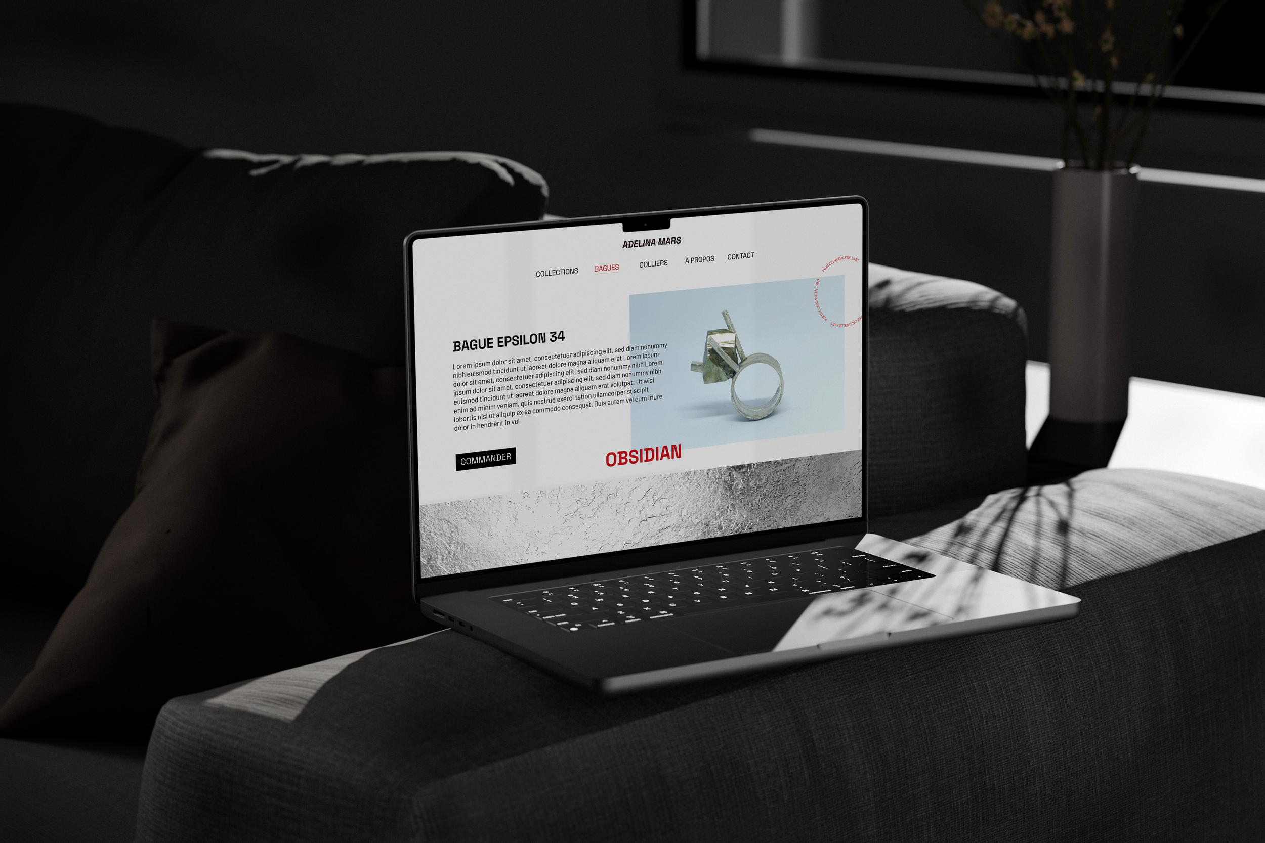 Création de site internet, site web - Adelina Mars - Santa Brevina Studio - Branding