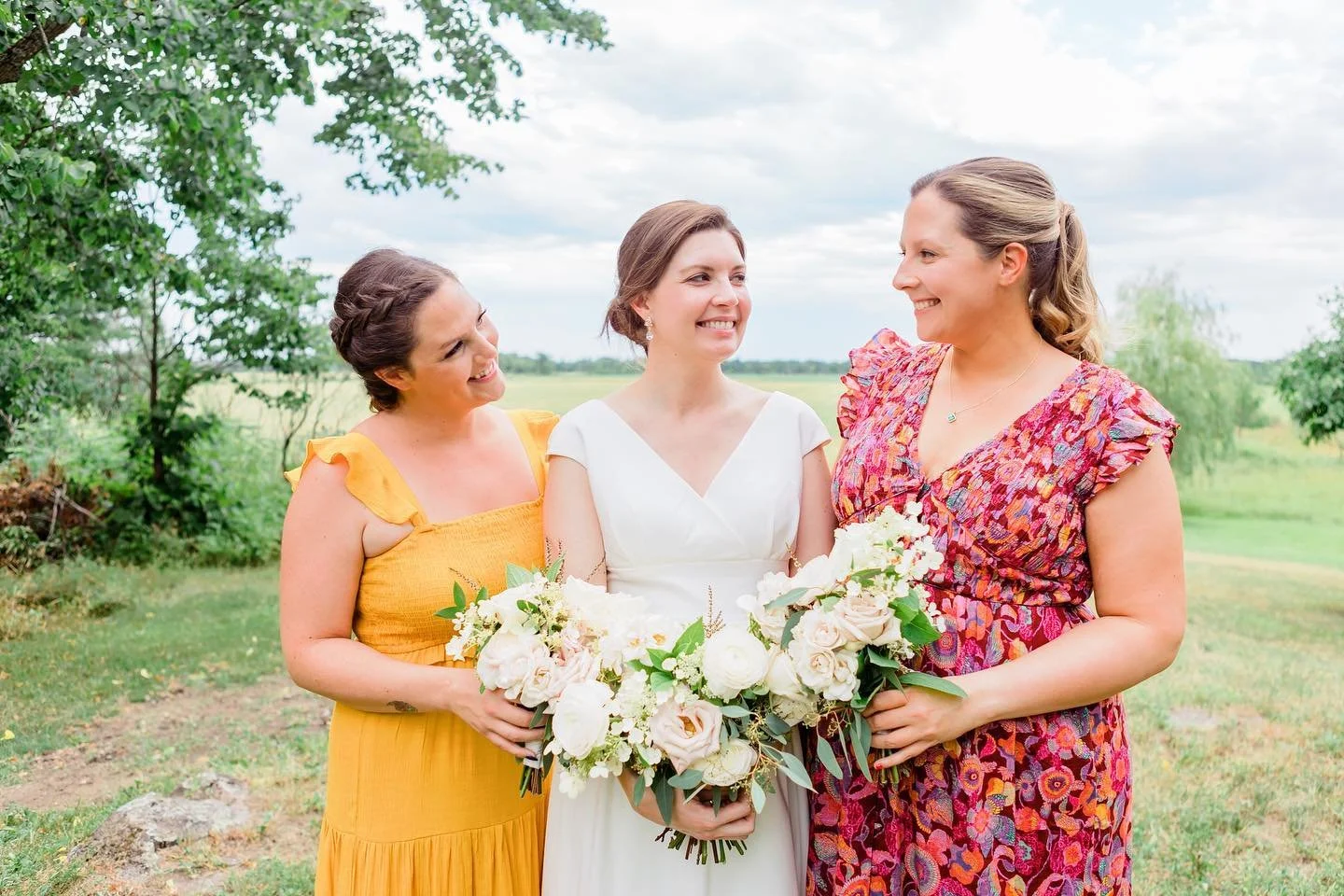 Sarah &amp; Corey got legally married last year and were finally able to have their reception with their family and friends a couple weeks ago! ☺️ 

Vendors:

Venue - @adelinabarnvenue 
Rings - @charmdiamonds