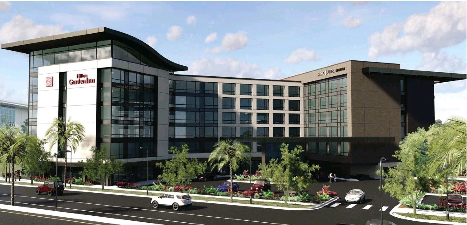 Hilton Garden Inn Exterior Rendoring