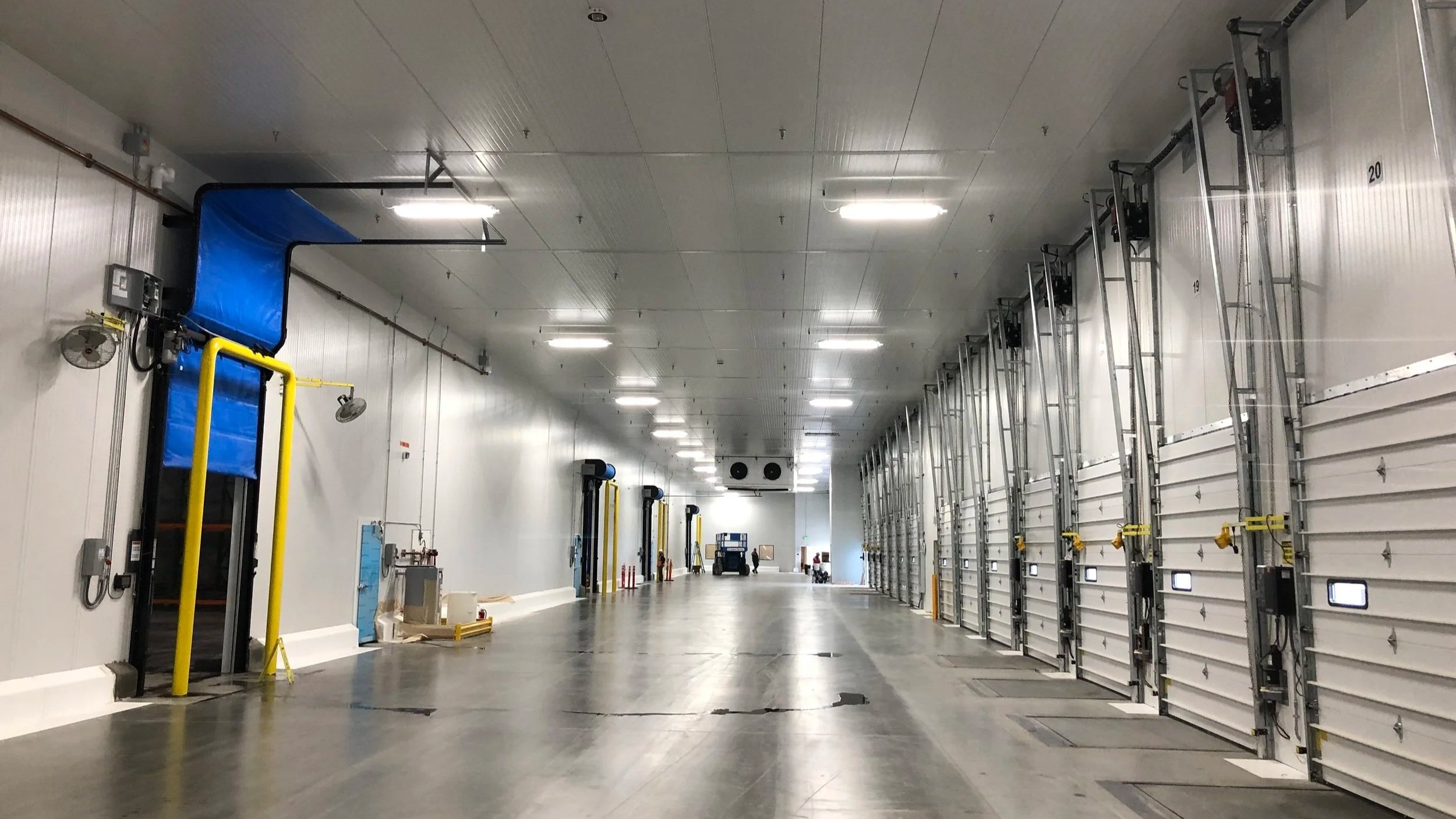 warehouse space with garage doors