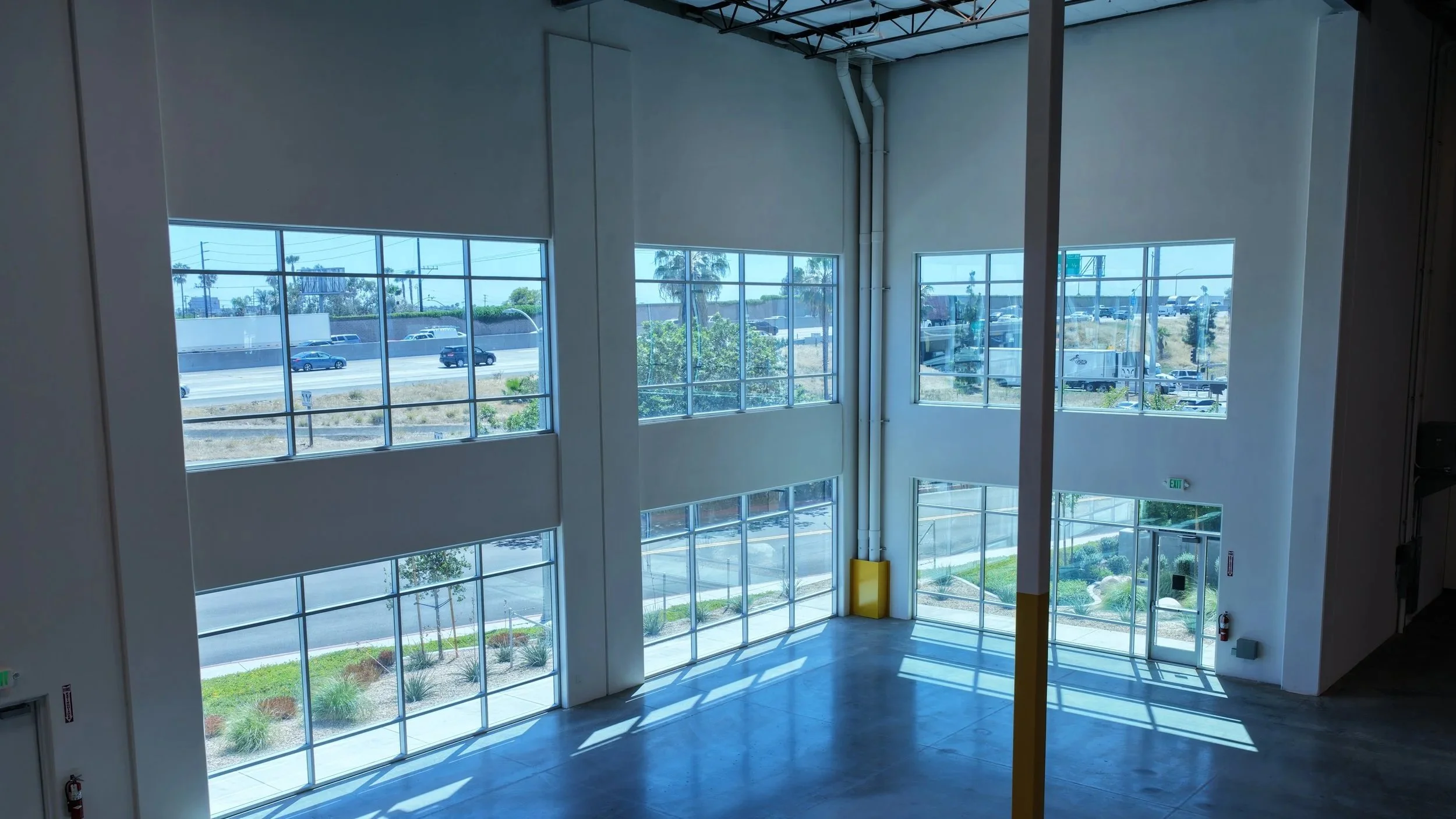 interior shot of building windows
