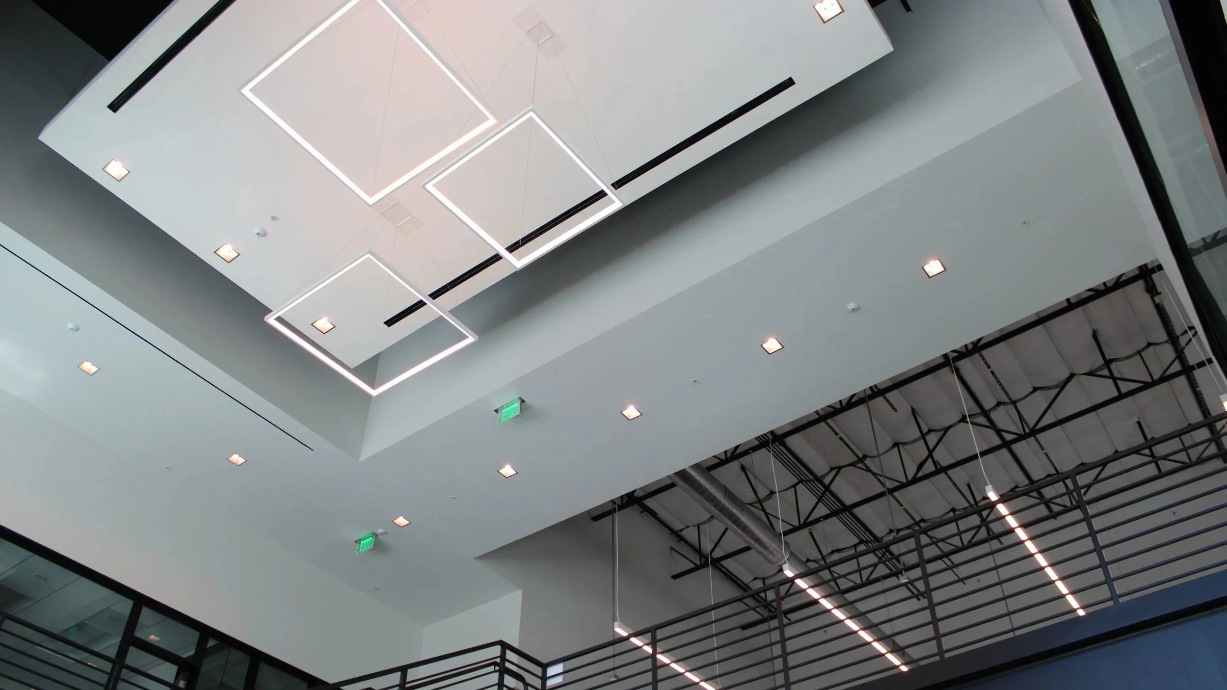 ceiling lights inside distribution center